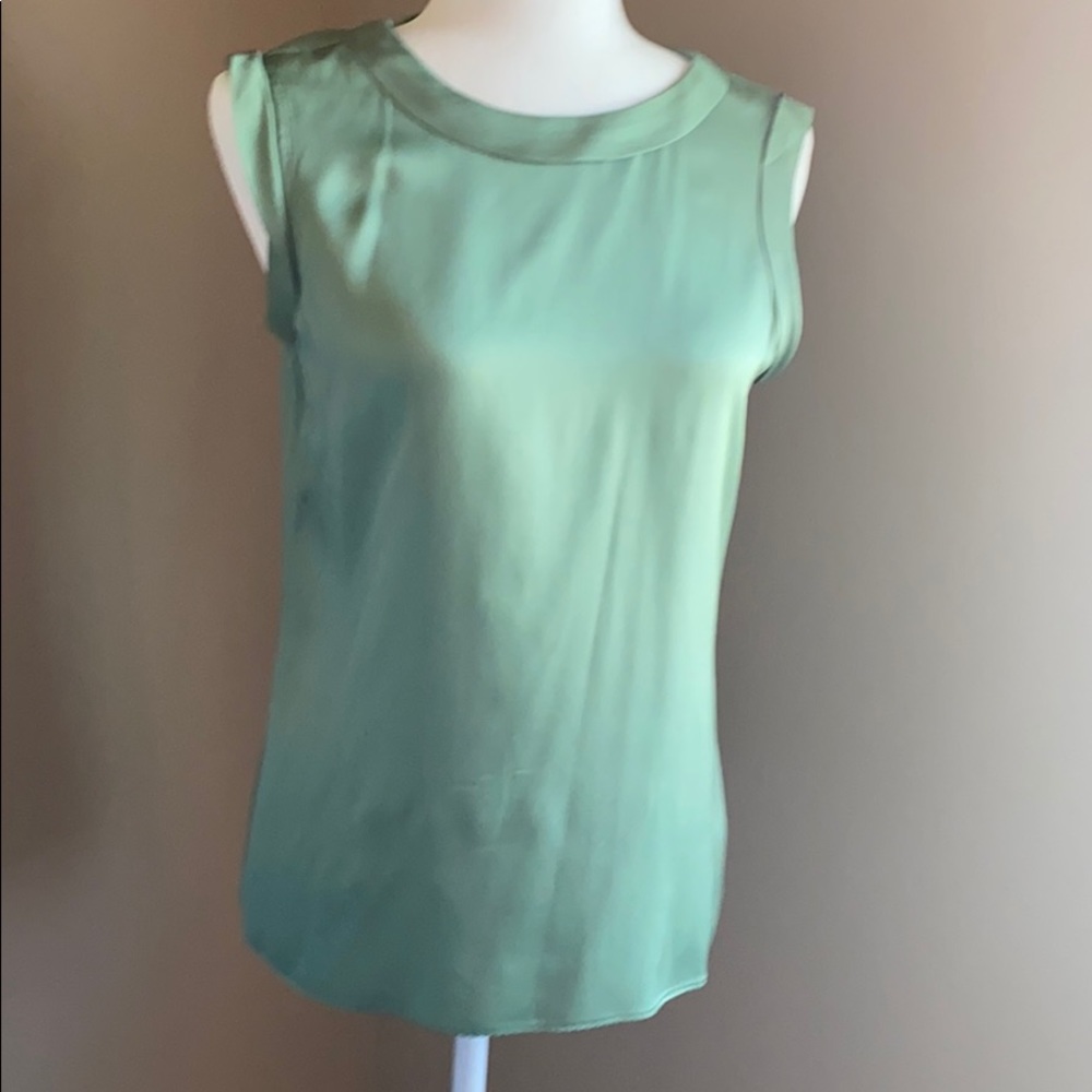 Sleeveless silk blouse